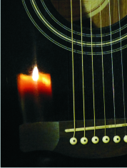 Gitarre mit Kerze